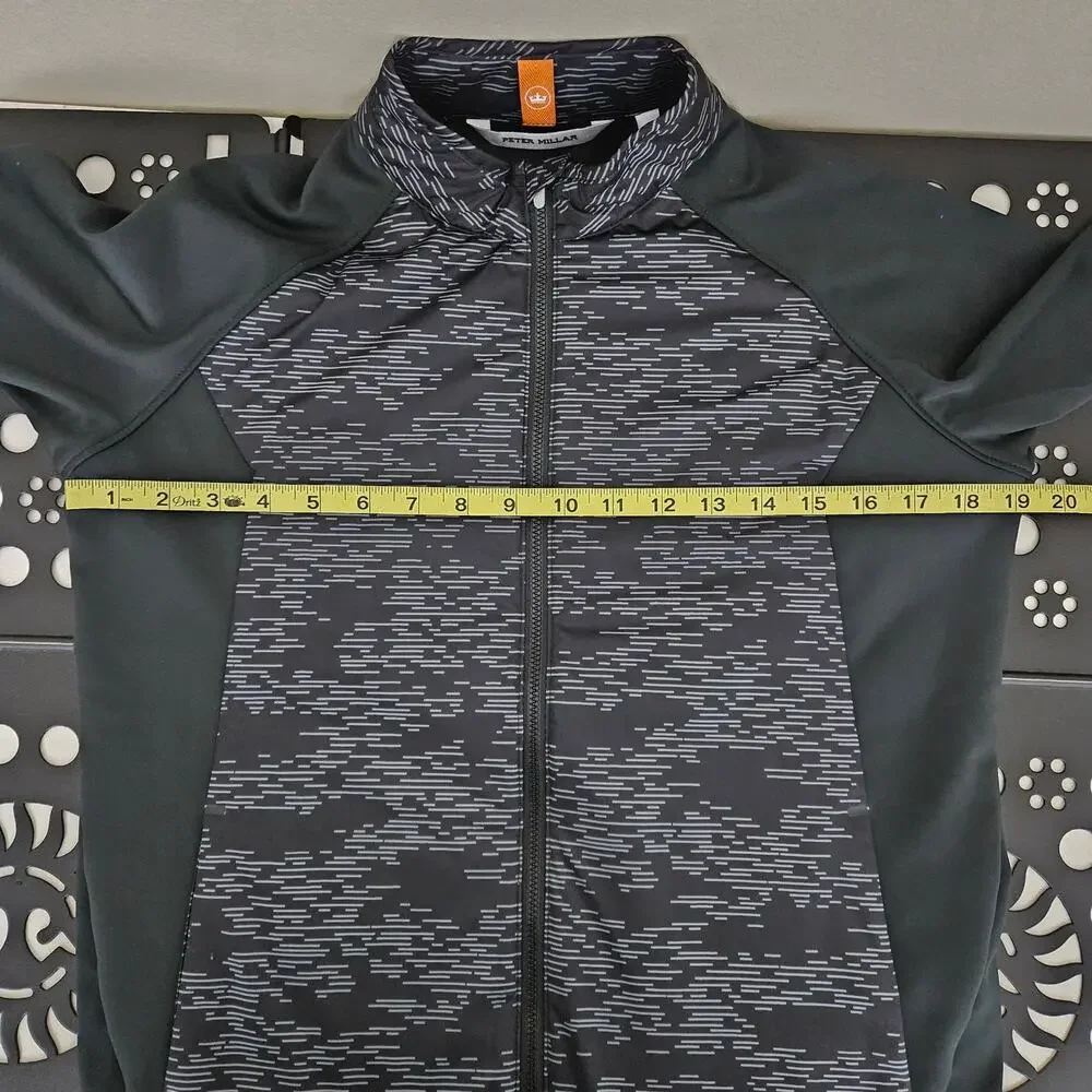 Peter Millar Youth Performance Golf Merge Elite Black Zip-Up‎ Jacket | Large